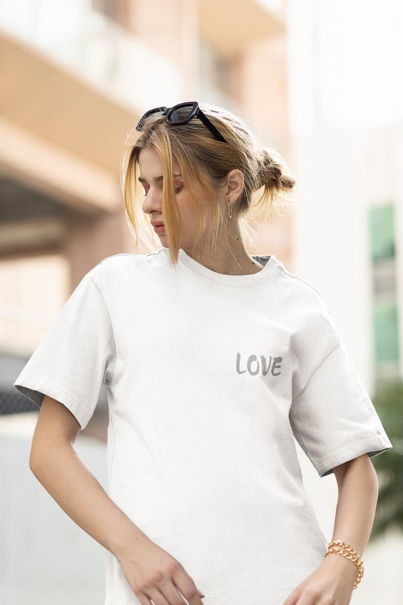Oversize Koszulka - Faith Hope Love  - Vera Via  zdjęcie 4