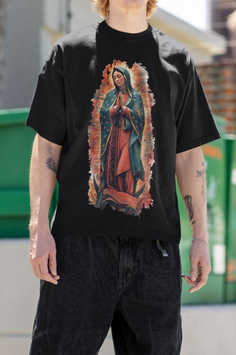 Oversize Koszulka - Matka Boża z Guadalupe - Vera Via  zdjęcie 4