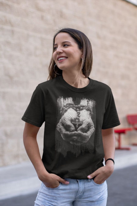 Koszulka Unisex - Dłonie modlitwy i pracy Black