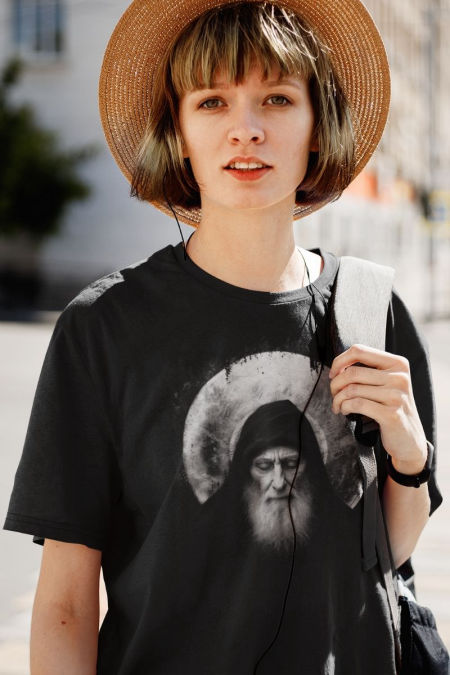 Koszulka Unisex - św. Szarbel Black