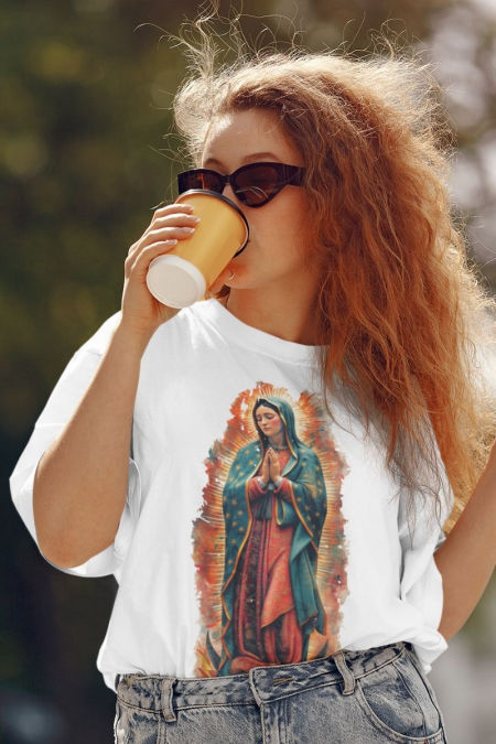 Oversize Koszulka - Matka Boża z Guadalupe