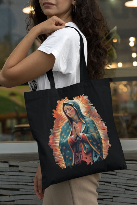 Torba bawełniana z wizerunkiem  Matki  Bożej z  Guadalupe V.2