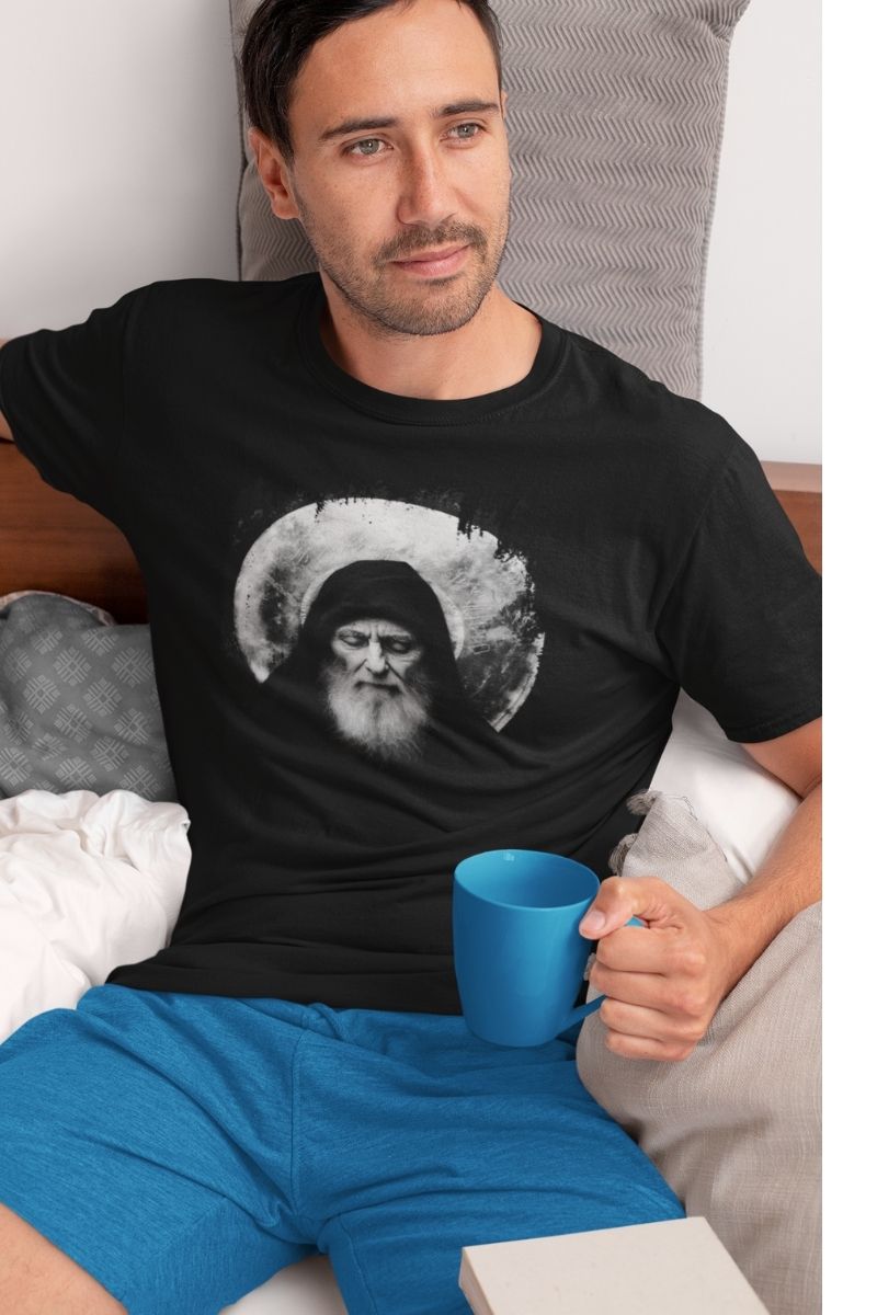 Koszulka Unisex - św. Szarbel Black - Vera Via  zdjęcie 2