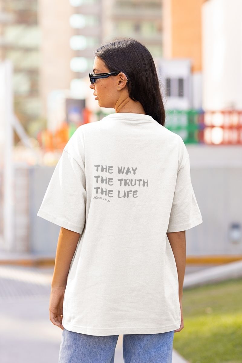 Oversize Koszulka - Way Truth Life - Vera Via  zdjęcie 4